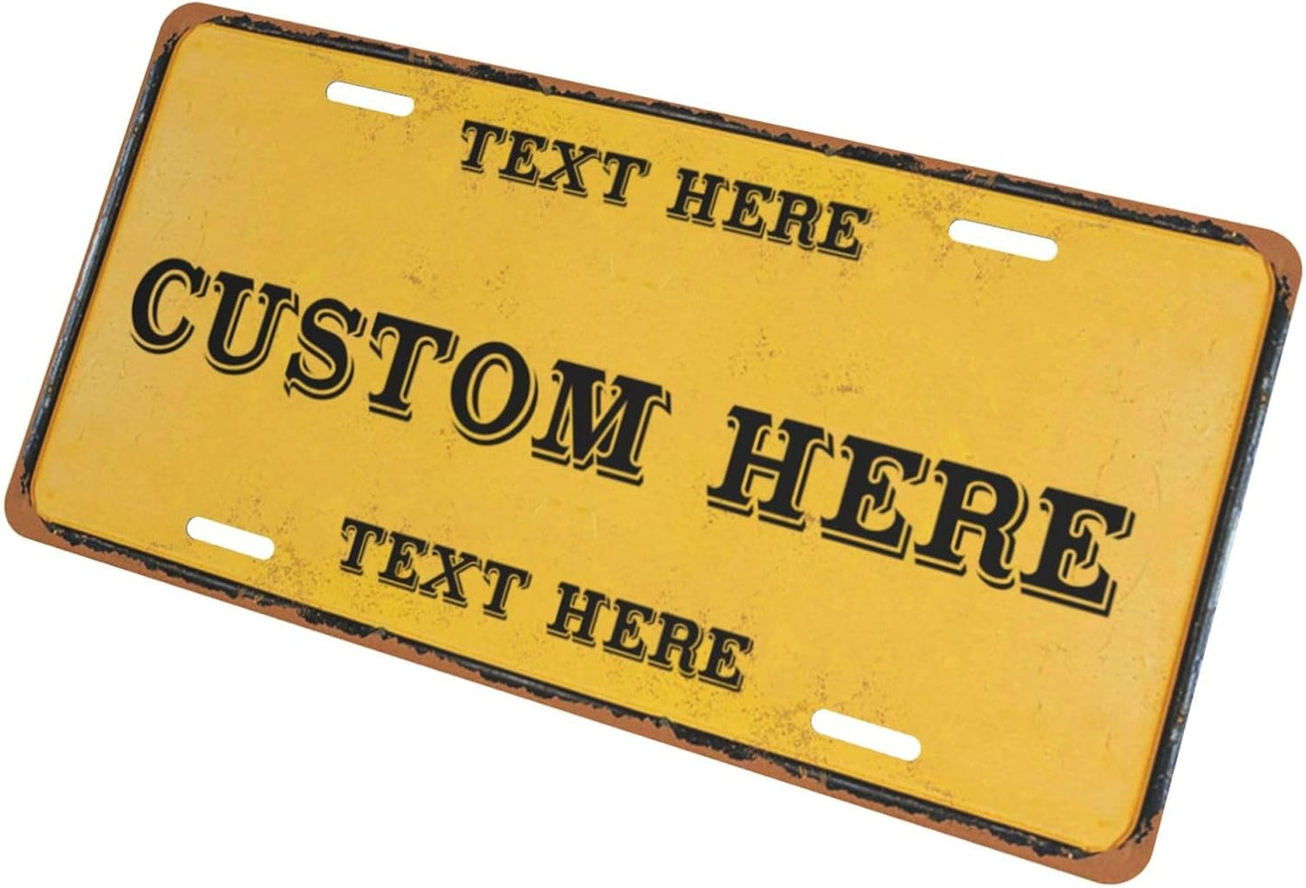 Custom Personalized Text Image Photo Design Customized Tag Aluminum License Plates for Front of Car 6x12 Inch-9