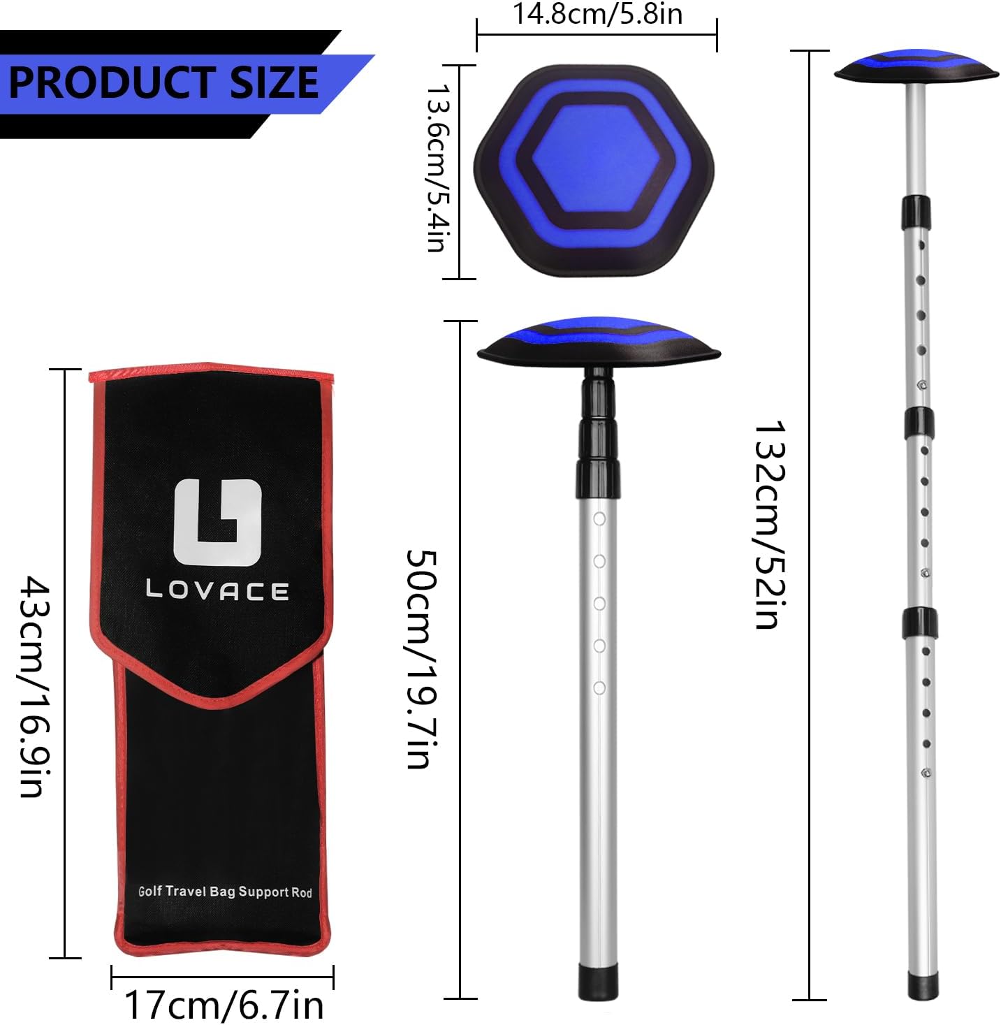 Golf Travel Bag Support System, Golf Club Travel Protection Kit