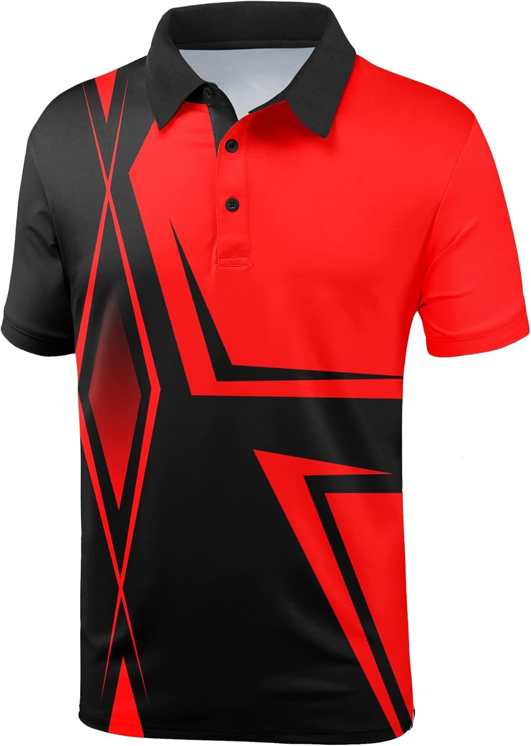 SCODI Mens Golf Shirt Moisture Wicking Performance Sport Short Sleeve Print Golf Polo Shirts for Men
