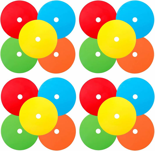 Spot Markers 4.72 Inch 9 Inch Non Slip Rubber Floor Markers Flat Field Cones Poly Dots for Soccer Basketball Sports Speed Agility Training and Drills