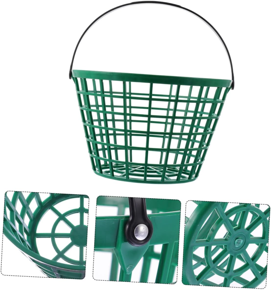 Portable Golf Ball Storage Basket Container with Handle for Outdoor Sports Practice Organizing Balls and