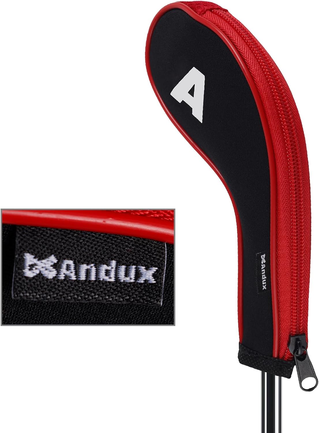 Andux 12pcs/Set Golf Iron Club Head Covers Number Print Long Neck with Zipper