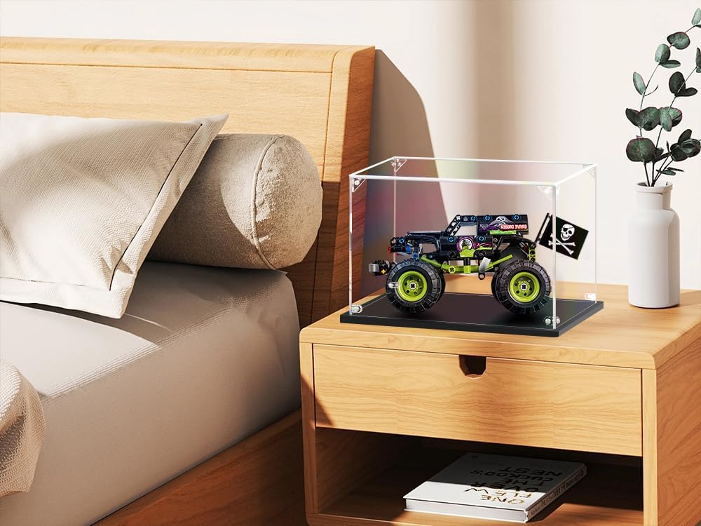 Clear Acrylic Display Case, Self-Assemble Showcase for Collectibles, Action Figures, Dolls, Toys - Alternative Glass Box for Commemorative Gifts（10*6*6inch,26*16*16cm）