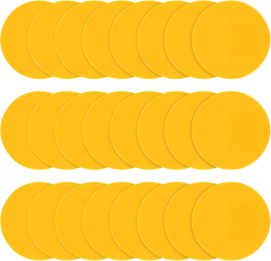 Poly Spots Spot Markers for Gym Floor 9 inch Flat Cones 12/24Pcs Non Slip Rubber Floor Dots for Kids Soccer Basketball Sports Speed Agility Training, Preschool Classroom Activities