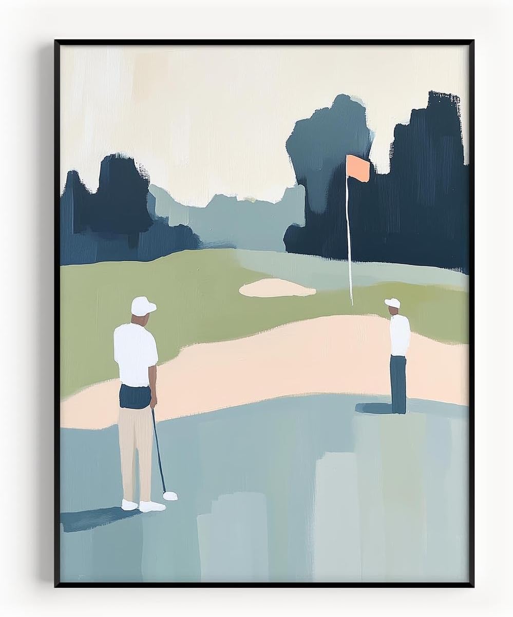 Golf Impressionist Art Print Posters - Premium Giclee Fine Art Prints - Sporty and Sophisticated Home Decor Posters, Golfer Art Prints for Home and Office Decor - Vintage Aesthetic, Ready to Frame