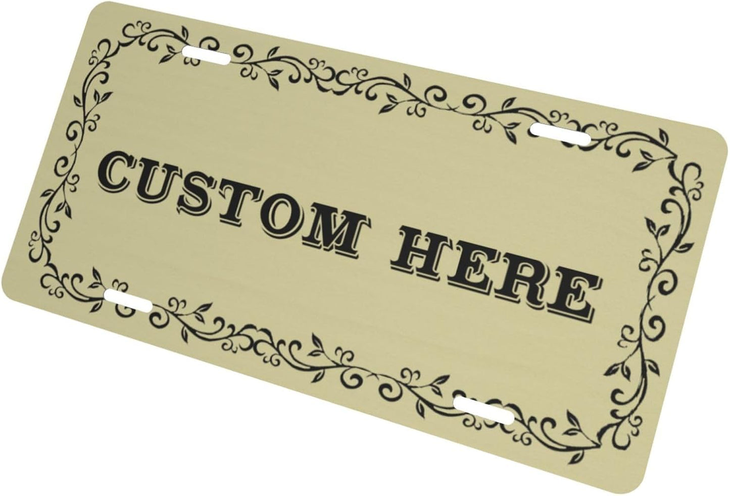 Custom Personalized Text Image Photo Design Customized Tag Aluminum License Plates for Front of Car 6x12 Inch-2