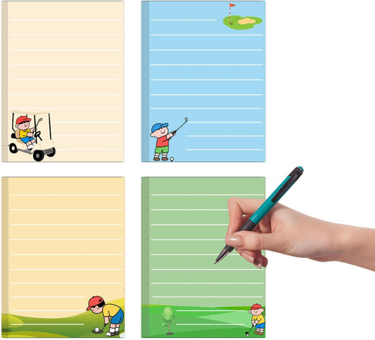 Golf Notebook Sticky Note Funny Memo Notepads to Do List Note Pad for Office Supplies(8 Pack)