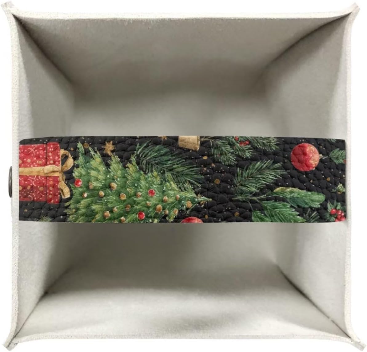 Christmas Tissue Box Cover Leather Tissue Box Holder 5x5x5 inch Modern Home Decor Holiday Theme Facial Paper Organizer Holder for Office Bedroom Car
