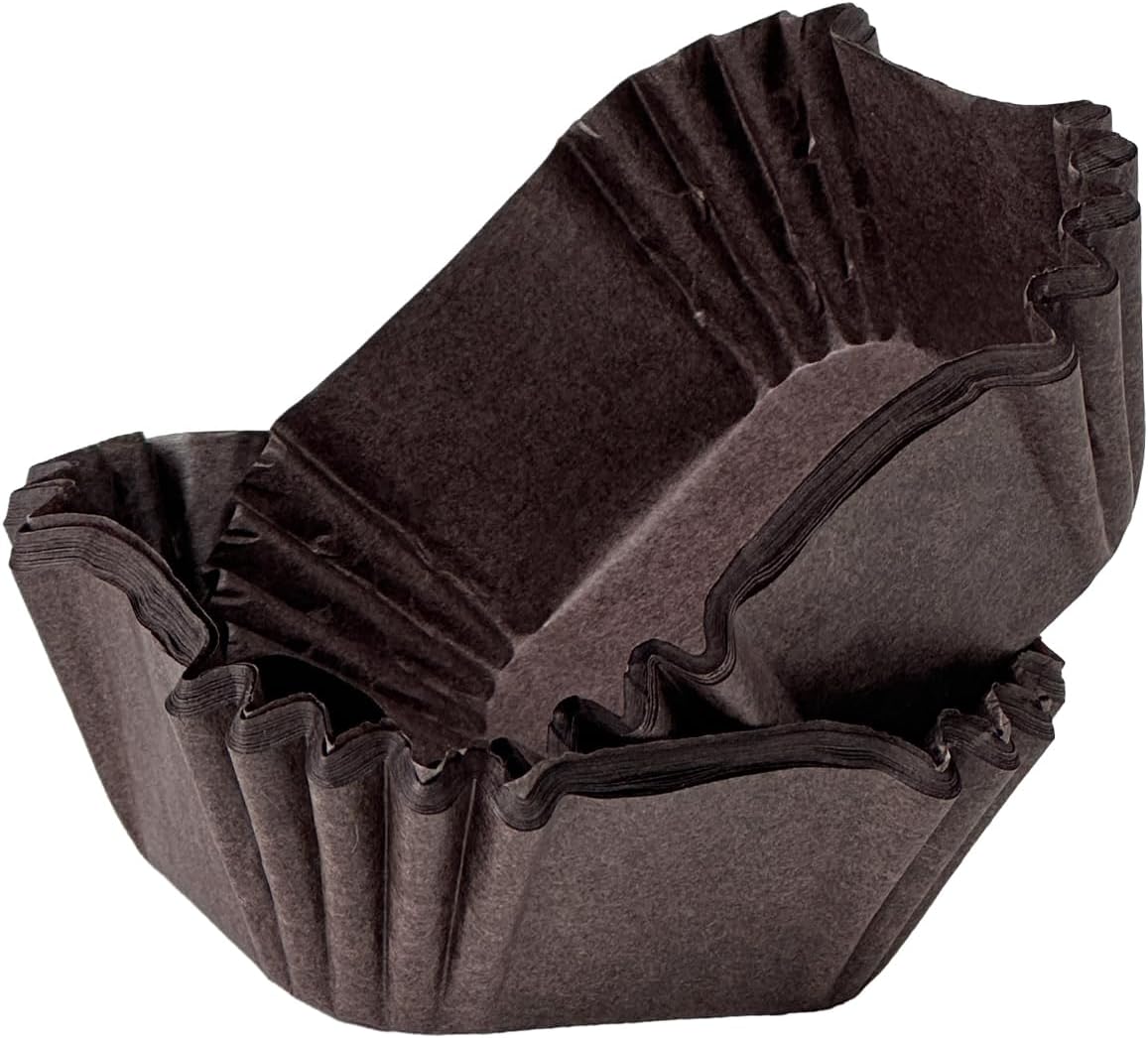 qiqee 500pcs Coffee Square Cupcake Liners Muffin Linner No Smell, Food Grade Baking Cups（Standard Size）