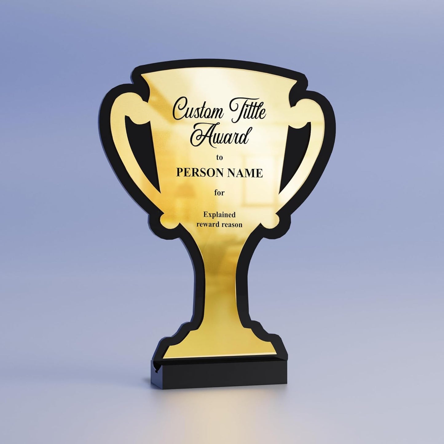 Personalized Acrylic Trophy Award for Activities I Custom Trophy Plaque I Customizable Awards and Trophies I Customize Your Employee Appreciation Gifts (E. Award Trophy Cup)