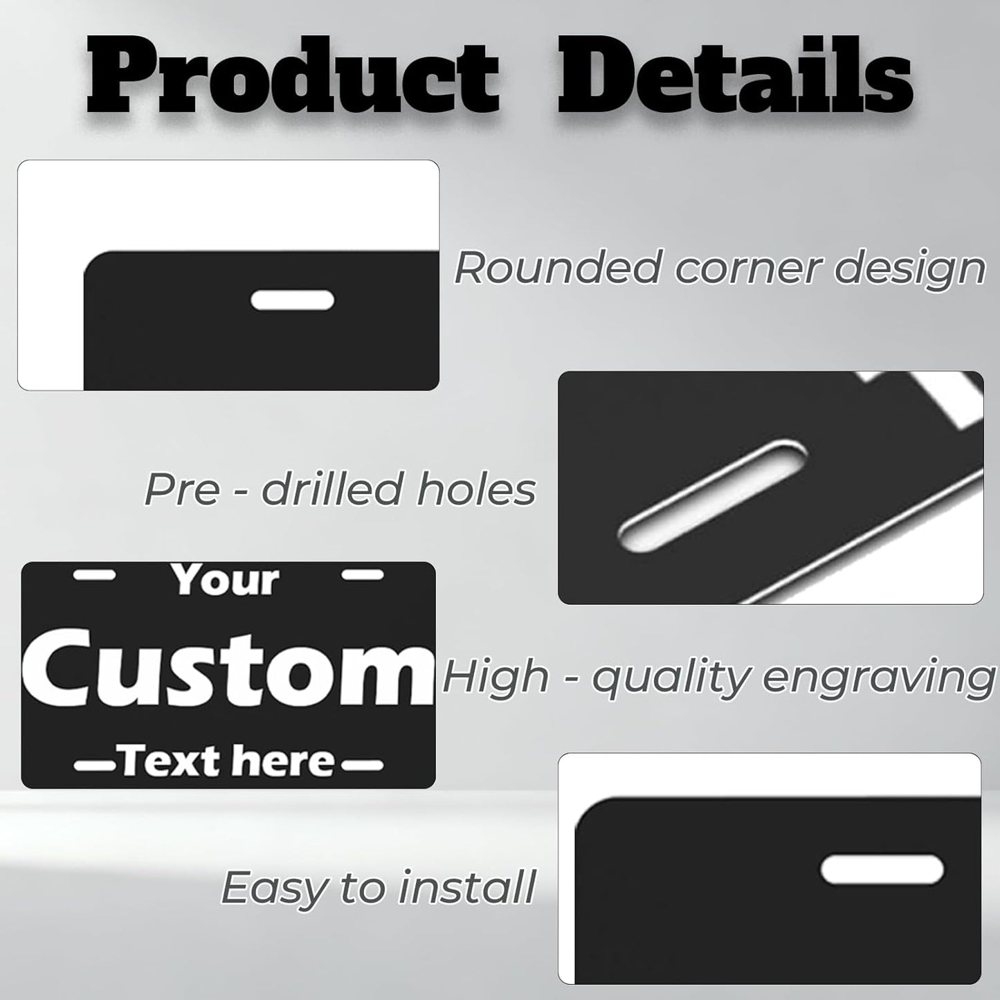 Custom License Plate, Personalized with Text/Image/Photo/Logo, Customized Aluminum Plate for Car/Truck/Bar/Cafe, 6x12 Inch Rust-Free Auto Accessories