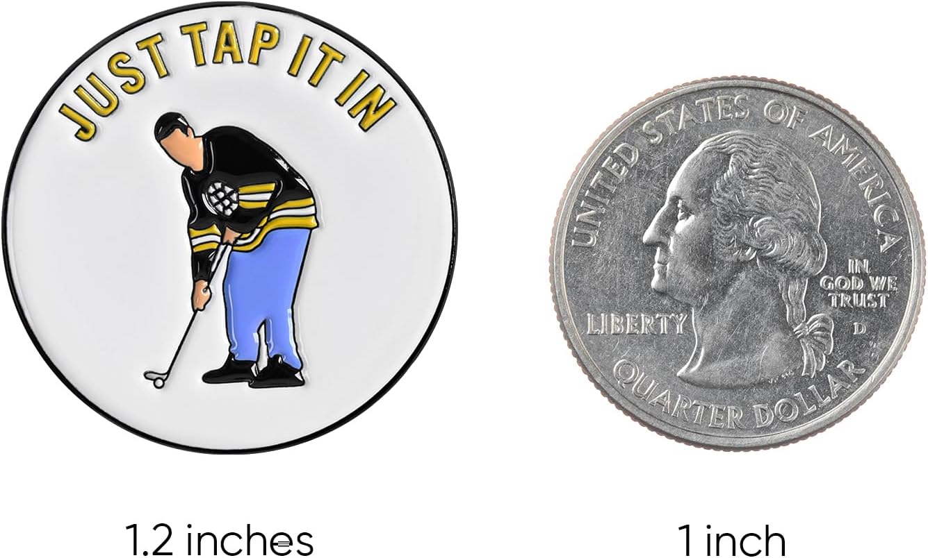 ZEETY Funny Golf Ball Marker with Magnetic Hat Clip – Golf Accessories for Men and Women, Great Golf Gift for Players with Attitude