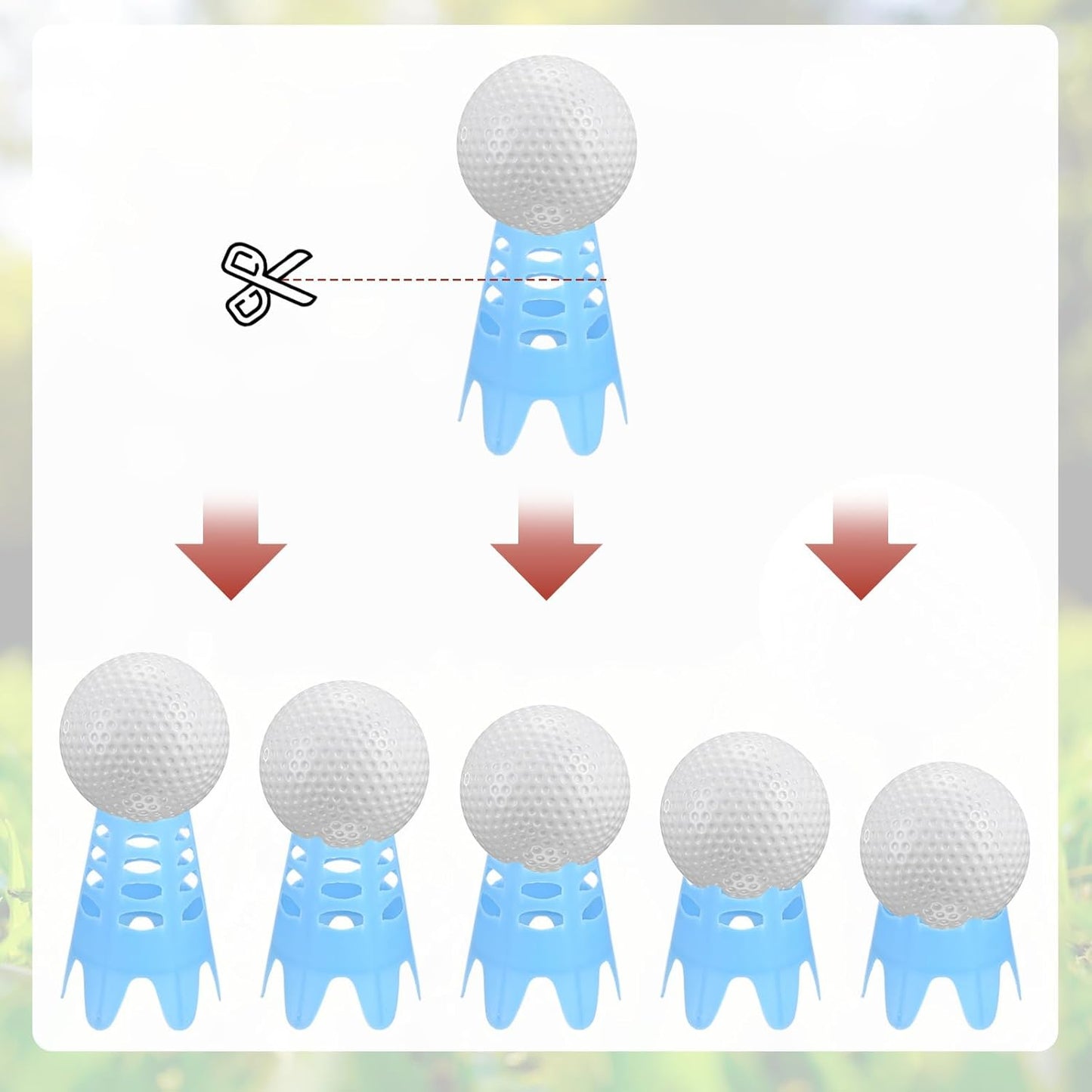 Golf Simulator Tees - Plastic Golf Tees Use for Home & Outdoor & Indoor Driving Range & Winter Turf