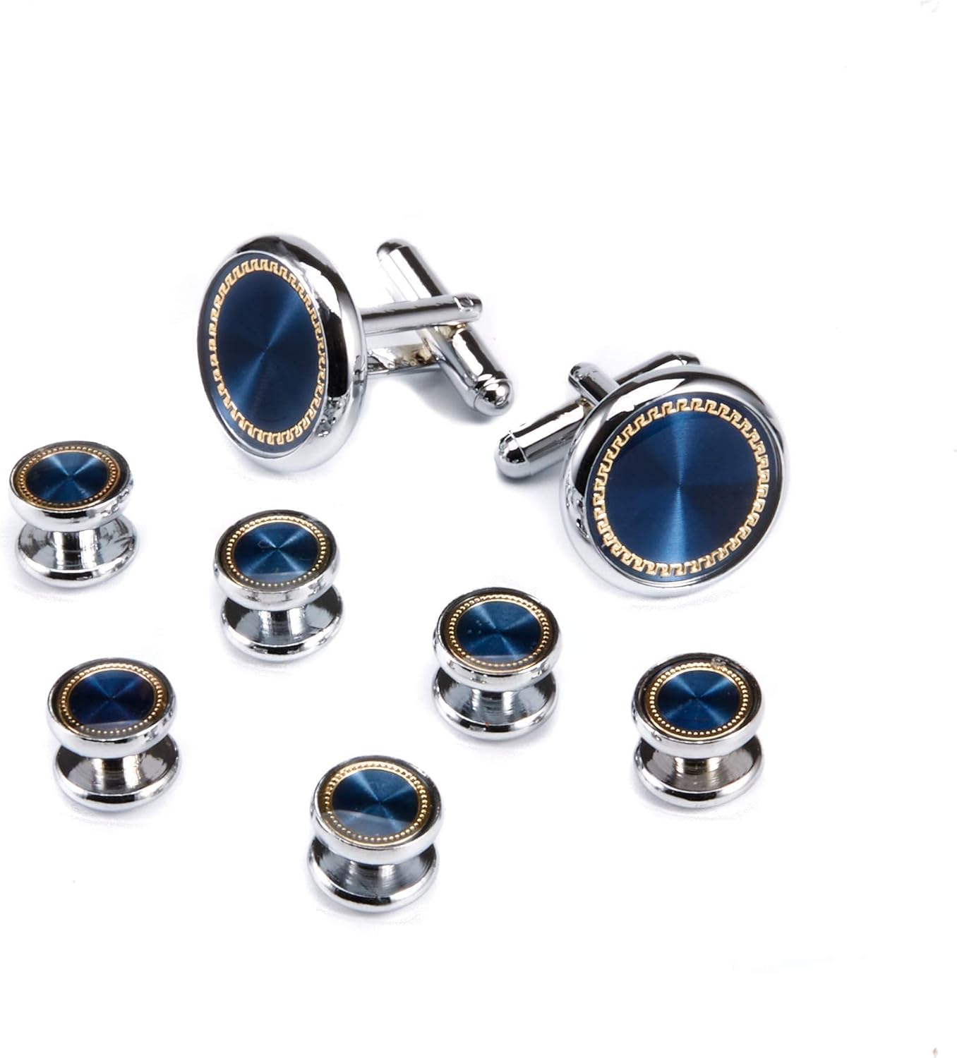 UJOY Men's Jewelry Cufflinks and Studs for Tuxedo Shirts for Weddings, Business, Dinner