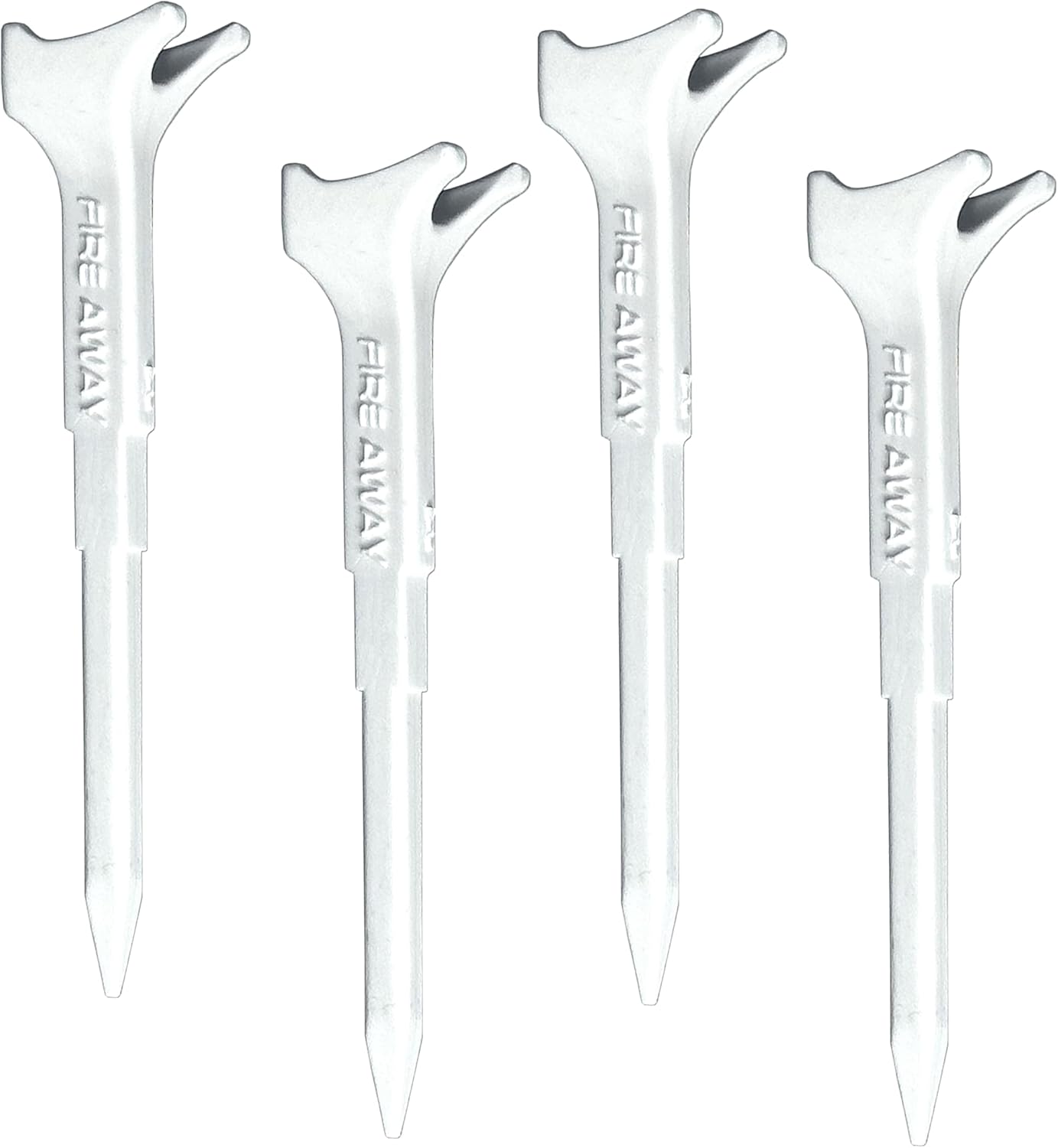 FIRE AWAY Premium Golf Tees, Reduced Ball Spin, Less Friction & Precision Height Markers for Perfect Trajectory, Made of Special Unbreakable Plastic Nylon Blend