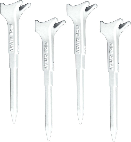 FIRE AWAY Premium Golf Tees, Reduced Ball Spin, Less Friction & Precision Height Markers for Perfect Trajectory, Made of Special Unbreakable Plastic Nylon Blend