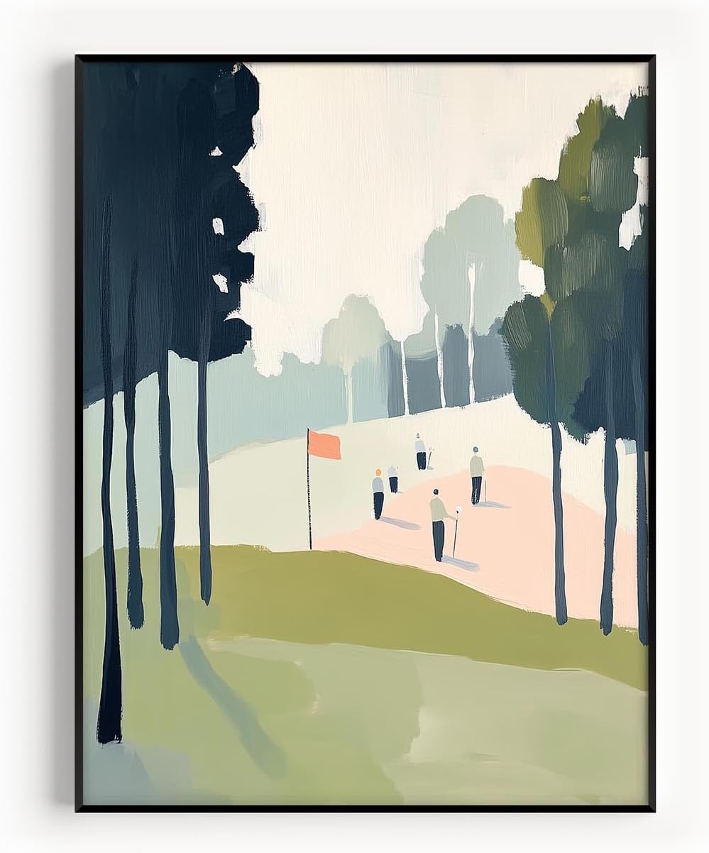 Golf Impressionist Art Print Posters - Premium Giclee Fine Art Prints - Sporty and Sophisticated Home Decor Posters, Golfer Art Prints for Home and Office Decor - Vintage Aesthetic, Ready to Frame