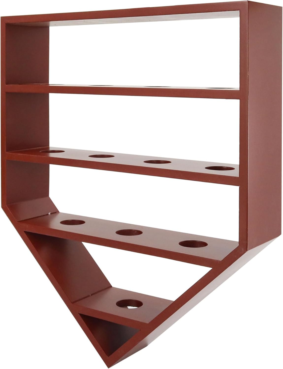 Baseball Display Case,Baseball Holders for Balls,12.8x16 inches Large Cherry Shadow Box for 12 Baseballs Wall Mount,Without Door,for Home Run and Collector Autograph Balls