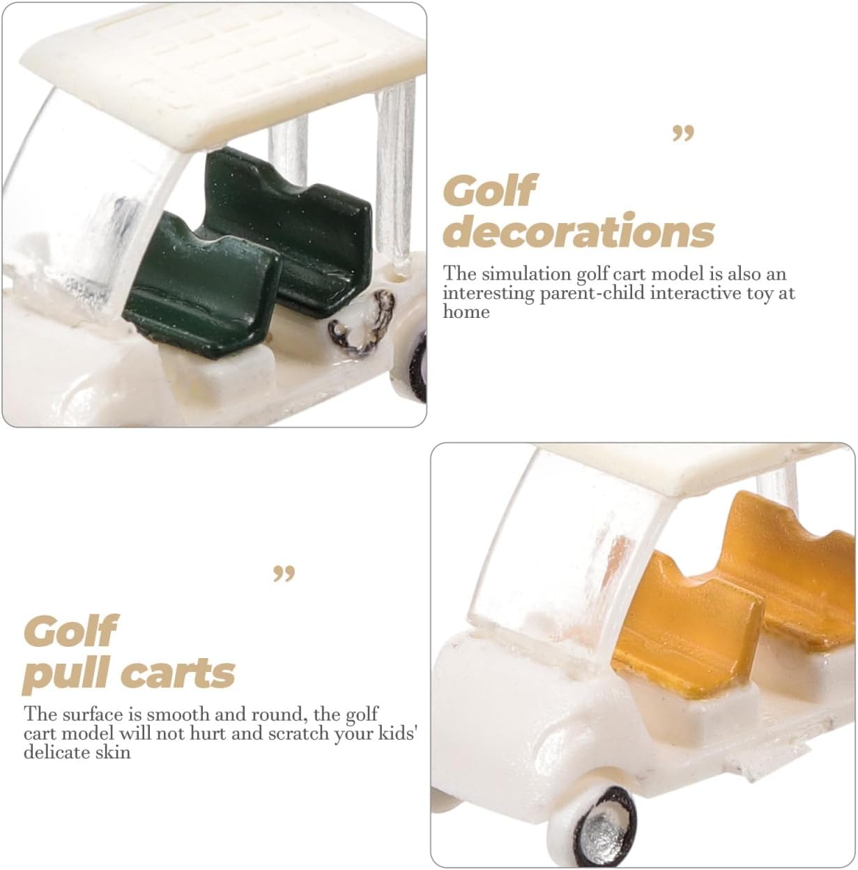 Realistic Mini Golf Carts Toy 1:150 Scale 5pcs Miniature Golf Cart Models for Dollhouse Cake Toppers Decor