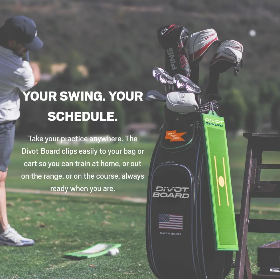 Divot Board - The Original Patented Low Point and Swing Path Trainer - Instant Feedback. Anytime. Anywhere - See Your Swing Path and Learn Every Time You Hit The Ball!