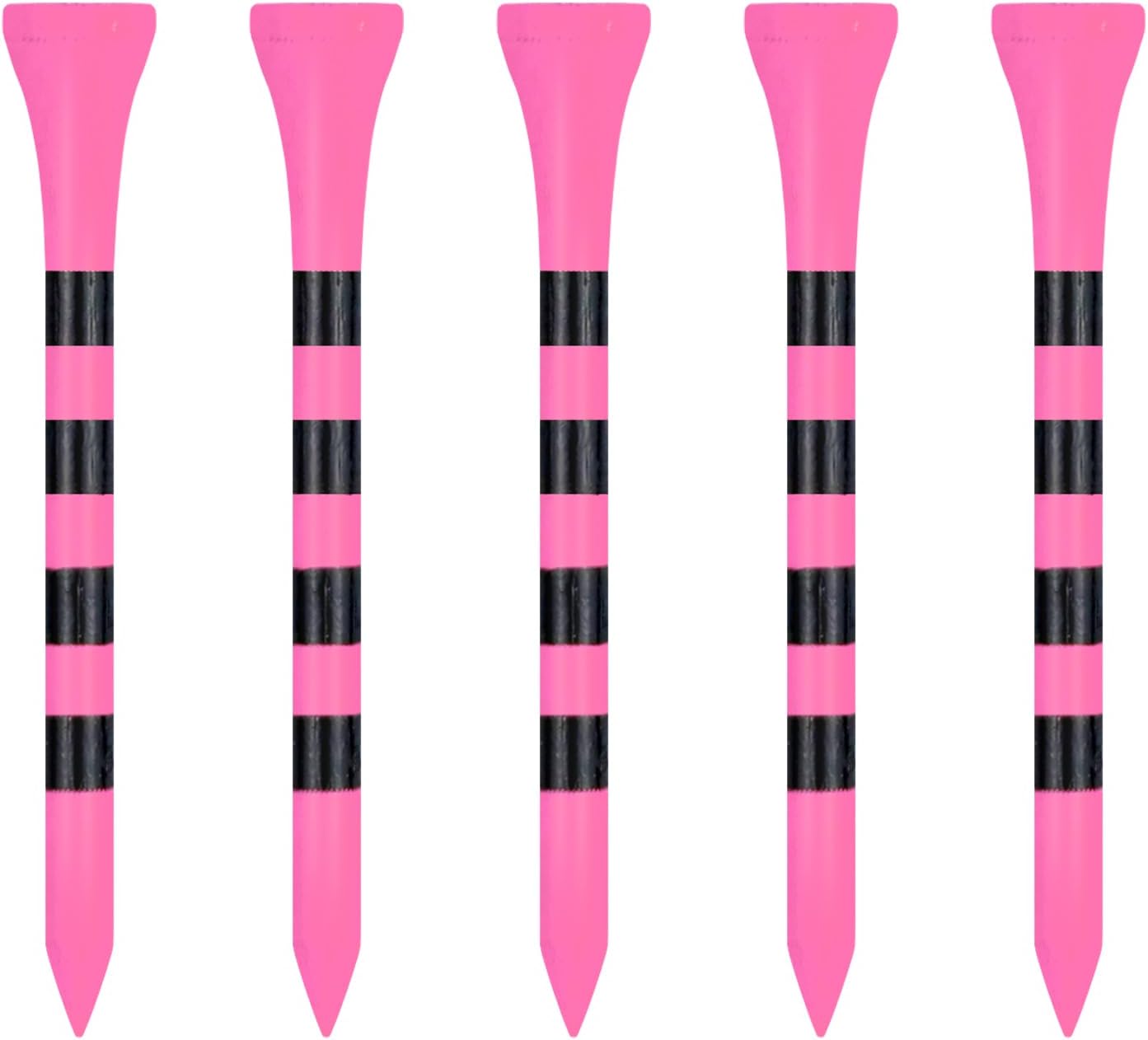 Wooden Golf Tees 3-1/4", 2-3/4", 2-1/8", 1-1/2" Available, 100 Count (Natural Color, White, Black, Blue, Red, Green, Yellow, Pink, Orange)