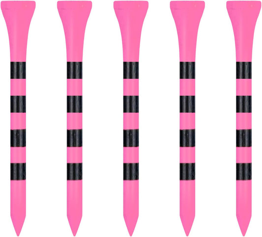 Wooden Golf Tees 3-1/4", 2-3/4", 2-1/8", 1-1/2" Available, 100 Count (Natural Color, White, Black, Blue, Red, Green, Yellow, Pink, Orange)