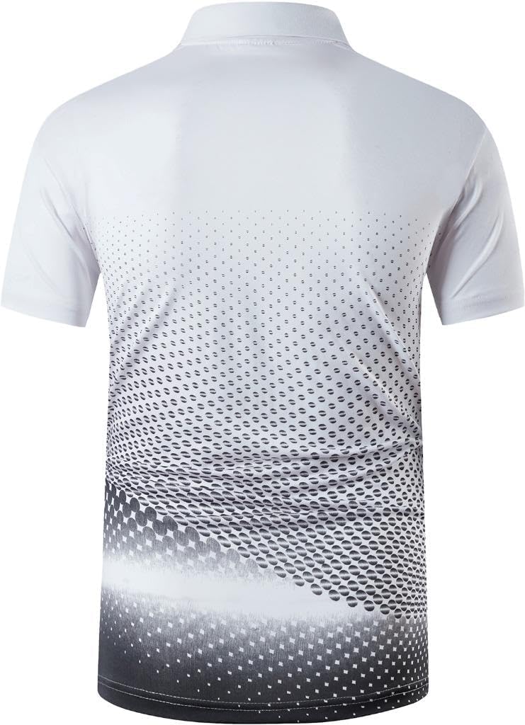 jeansian Men's Sport Outdoor Quick Dry Fit Short Sleeves Polo Tee Shirt Tshirt T-Shirt Tops Golf Tennis Bowling LSL195