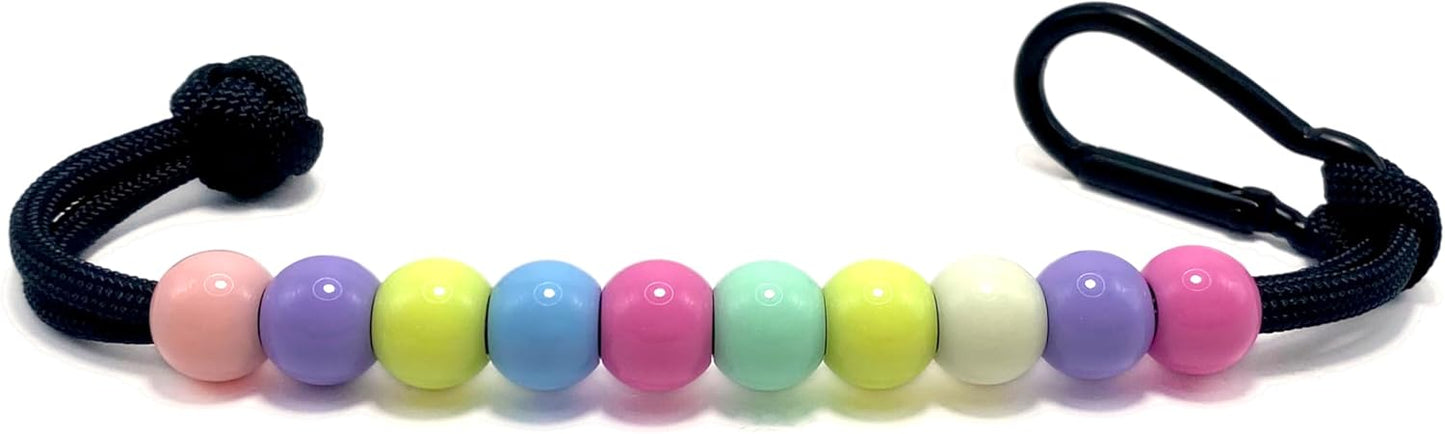 LAMIBEE Pack 3pcs, Golf Beads Count Stroke Score Counter, Durable 550 lbs Paracord String with 10 Beads, Easy Scorekeeping, Hand-Braided with Clip