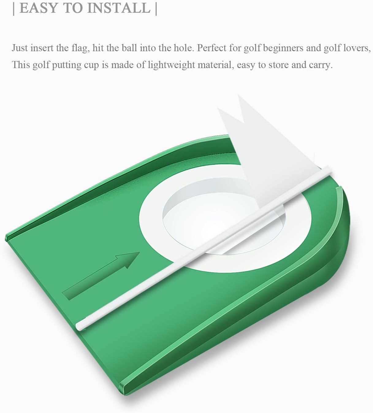 Golf Putting Cup with Flag Golf Putting Hole Practice Training Aids, Indoor Golf Putting Hole