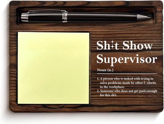 Funny Gifts for Boss Supervisor Team Manger Retirement Farewell Boss's Day, Supervisor Boss Gifts Sticky Note Holder Office Decor