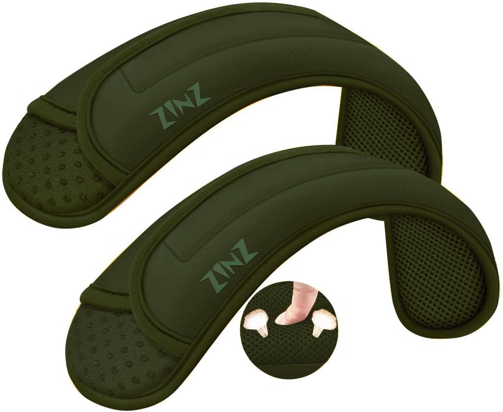 ZINZ 2-Pack Universal Shoulder Pad with Ultra thick Cushion for Bag Luggage Bag Crossbody, Plus Long & Anti-Slip & Breathable,Green