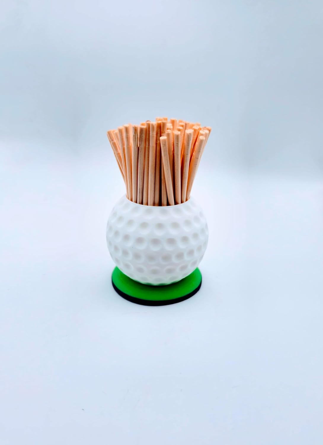 Golf Ball Toothpick Holder, Perfect for dad, the bar or scramble decorations. (Small)