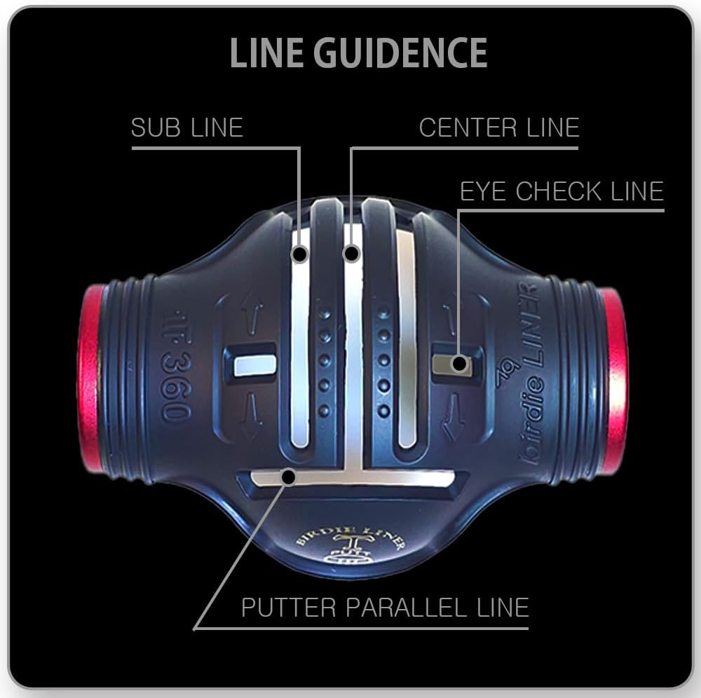 360-Degree Golf Ball Marker Alignment Tool Kit with 3-Color Pens and Gift Box.