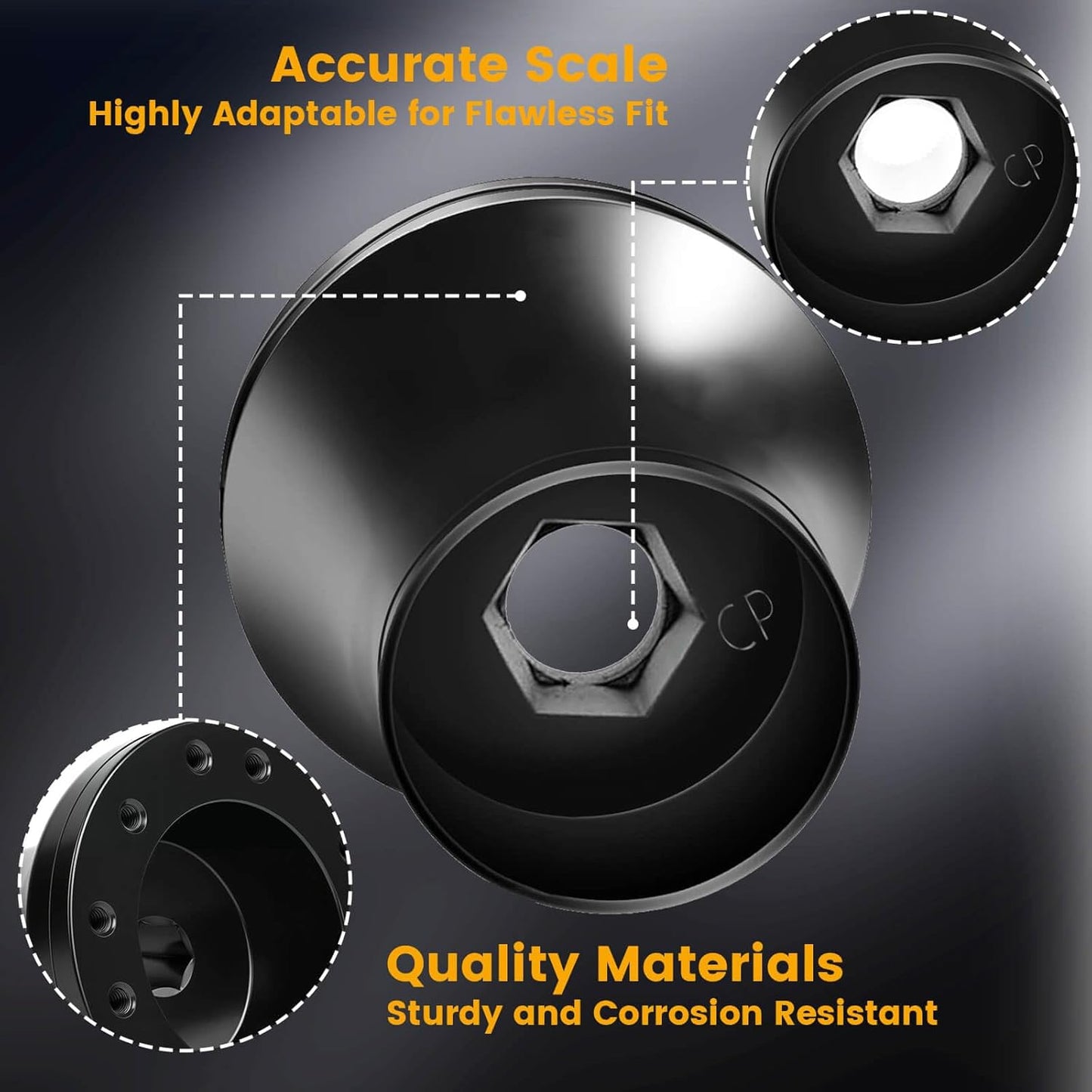 Club Car Steering Wheel Adapter Hub for Club Car Precedent/Tempo/Onward Golf Carts with 5-6 Holes Golf Cart Steering Wheel