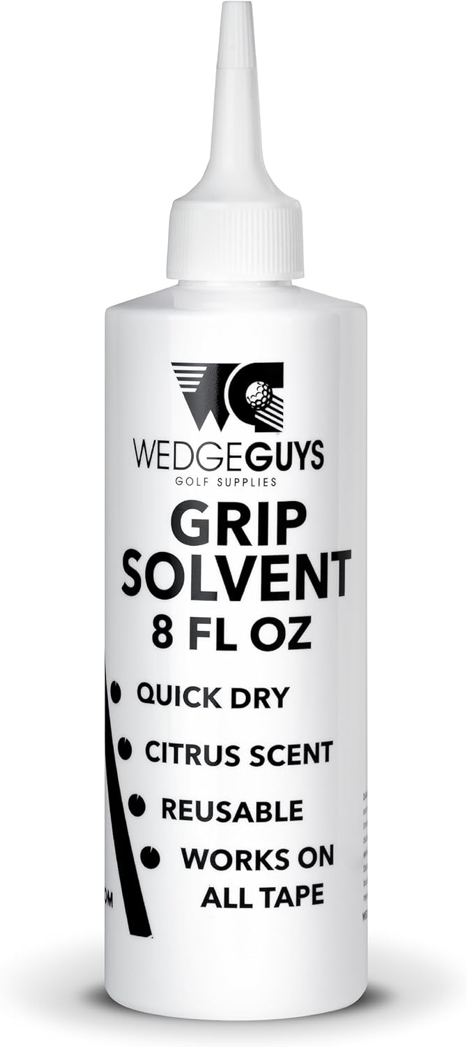 Wedge Guys Professional Golf Grip Tape Solvent for Regripping Golf Clubs | Golf Grip Solvent Solution for Easy Regripping and Golf Club Repair |