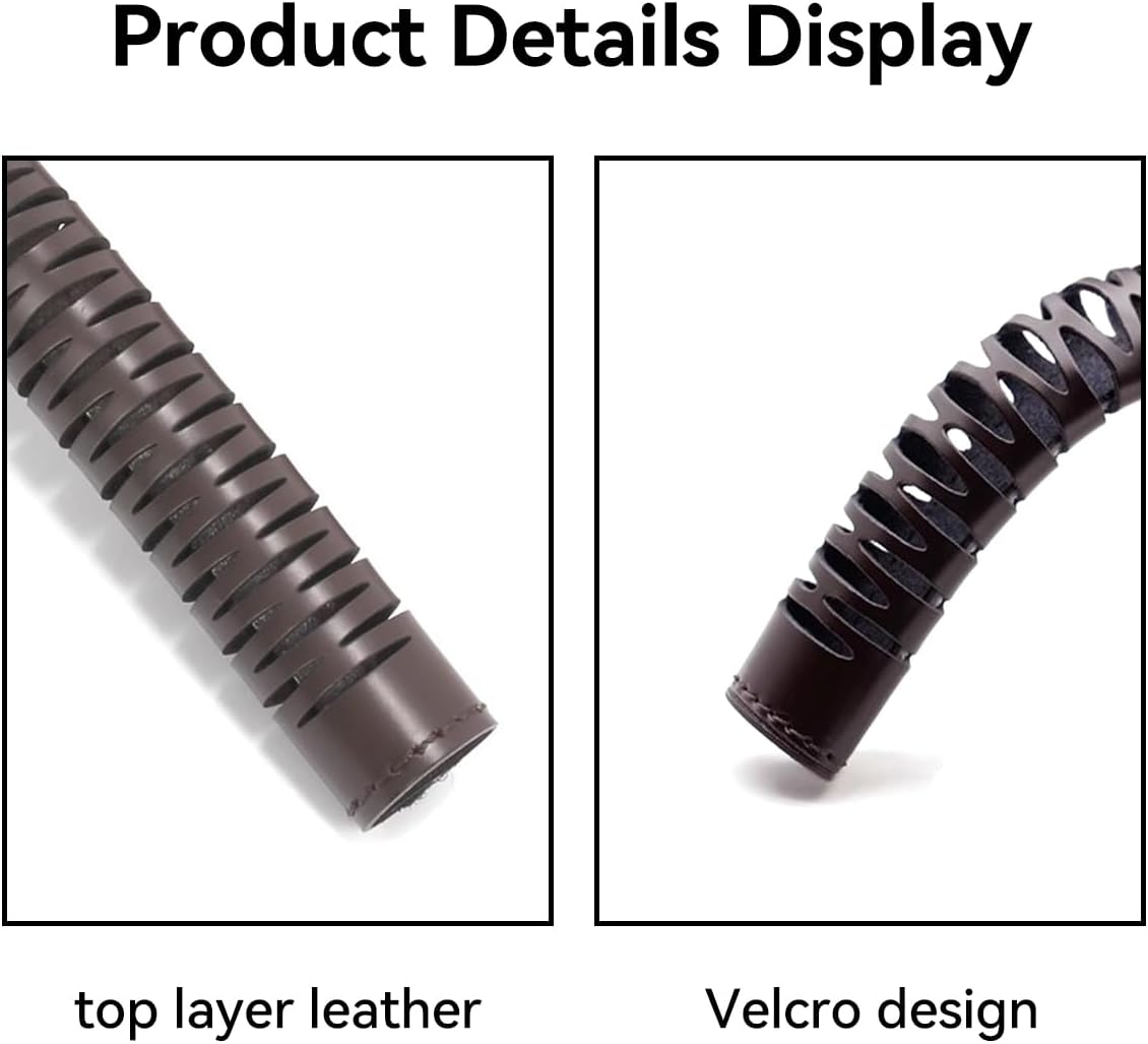 Jiesinlov 2Pcs Bag Handle Wrap Covers for Speedy 25 30 35,Vachetta Leather Grip Protector Strap,Stain and Abrasion Resistant(Coffee)