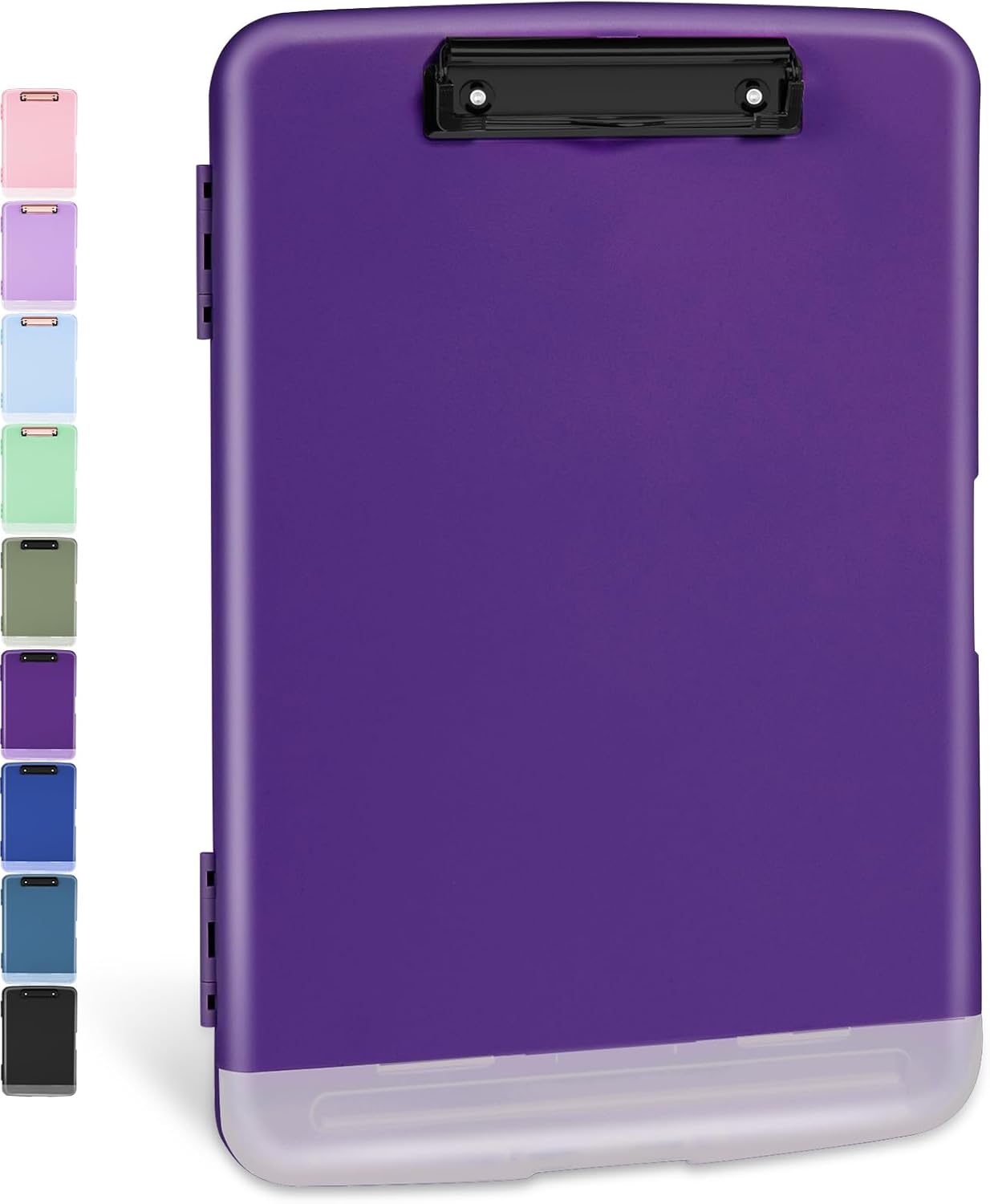 Sooez Clipboard with Storage, High Capacity Nursing Clipboards with Pen Holder, Clip Boards 8.5x11 with Storage, Low-Profile Clip, Lightweight Plastic Clipboard for Teachers, Lawers, Office Workers