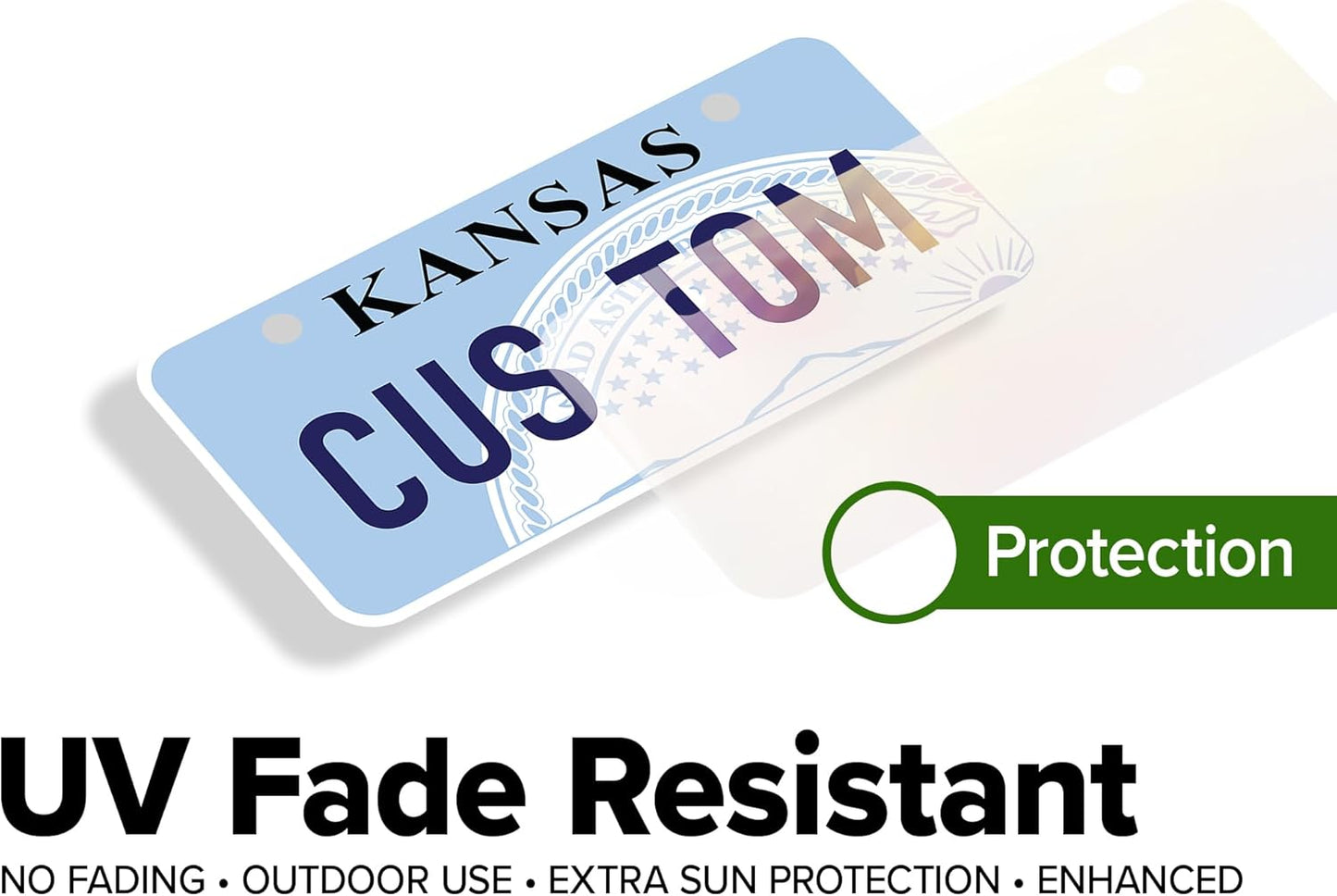Mini License Plates, Personalized License Plates, Custom for Car, Bikes, ATV, Kids Car, Golf Cart, Jeep, 2x4 Inch, Rust-Free Fade Resistant Aluminum, USA Made by My Sign Center (Kansas)