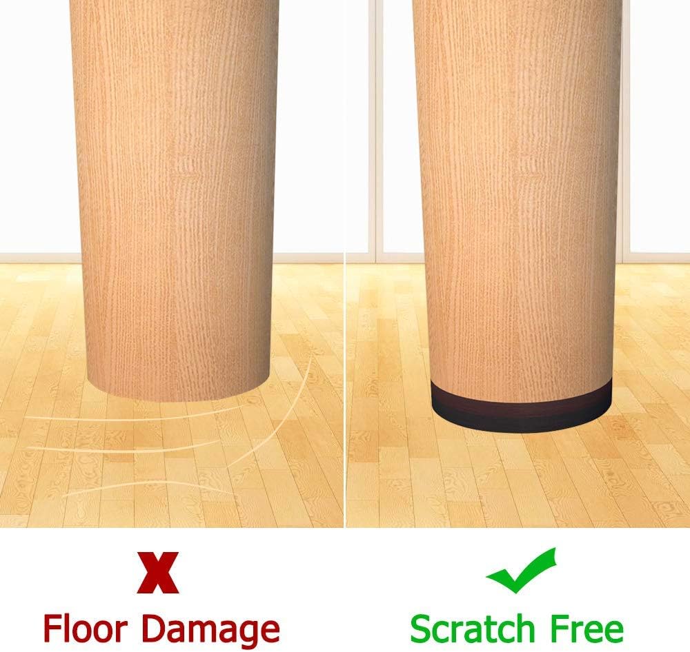 Yelanon Non Slip Furniture Pads -12pcs 3’’ Furniture Grippers, Non Skid for Furniture Legs,Self Adhesive Rubber Feet Furniture Feet, Anti Slide Hardwood Floors Protectors for Keep Couch Stoppers