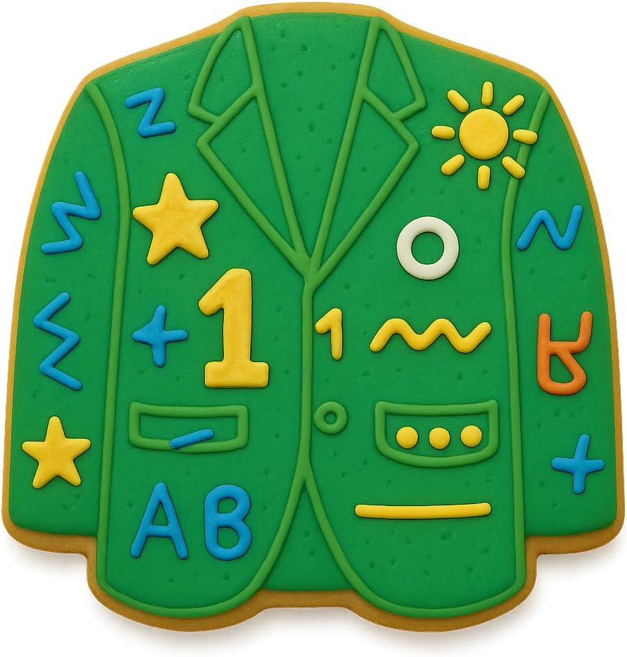 Mighty Gadget Green Jacket Cookie Cutter - 3.75x3.39 Inches, Golf Champion Blazer Baking Mold (Random Color)