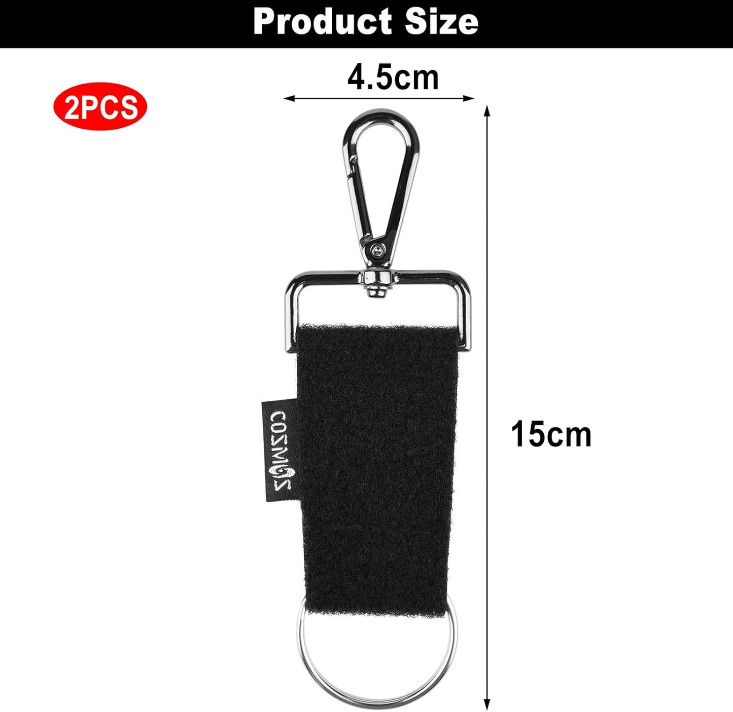 Cosmos Golf Glove Grabber Holder Golf Glove Belt Keeper Strap, Both Sides Loop with Metal Clip and Keyring, On Course Golf Club Bay Accessory for Carrying Golf Gloves, 2 Pcs