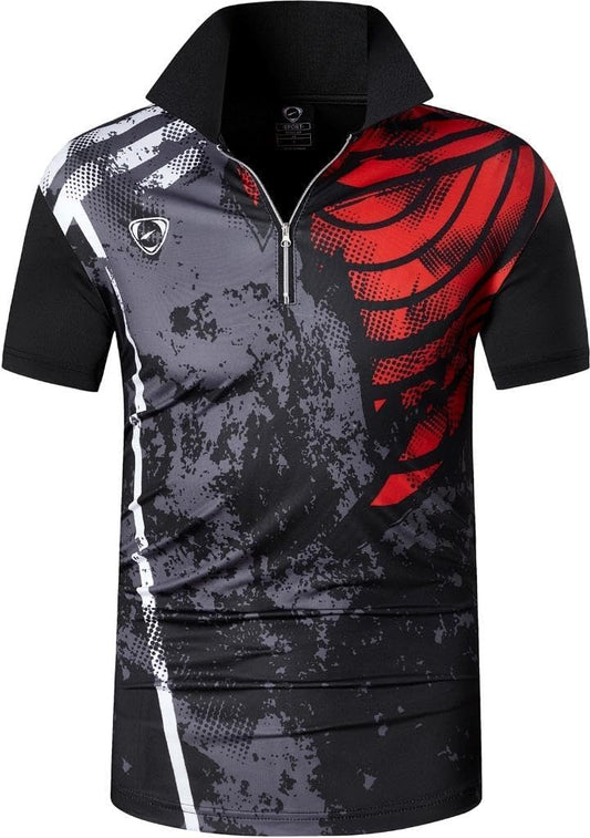 jeansian Men's Sport Outdoor Quick Dry Fit Short Sleeves Polo Tee Shirt Tshirt T-Shirt Tops Golf Tennis Bowling LSL195
