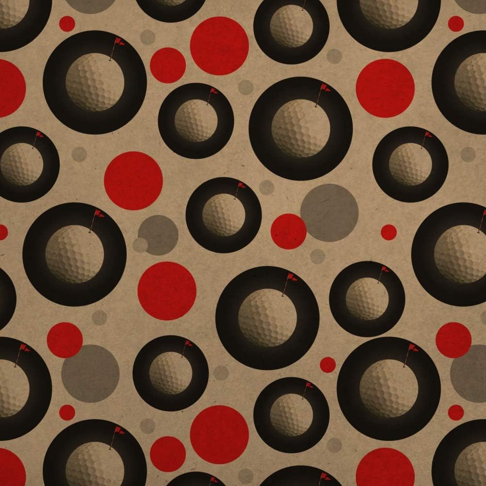 GRAPHICS & MORE Golf Ball Moon Flag Golfing Premium Kraft Gift Wrap Wrapping Paper Roll