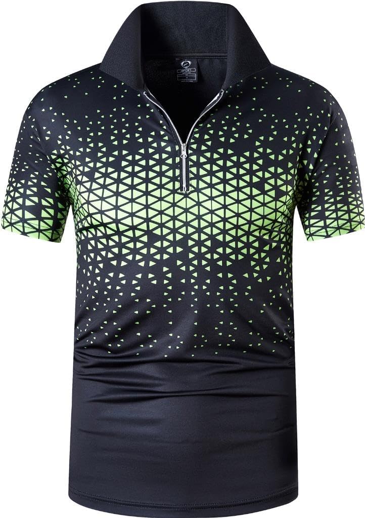 jeansian Men's Sport Outdoor Quick Dry Fit Short Sleeves Polo Tee Shirt Tshirt T-Shirt Tops Golf Tennis Bowling LSL195