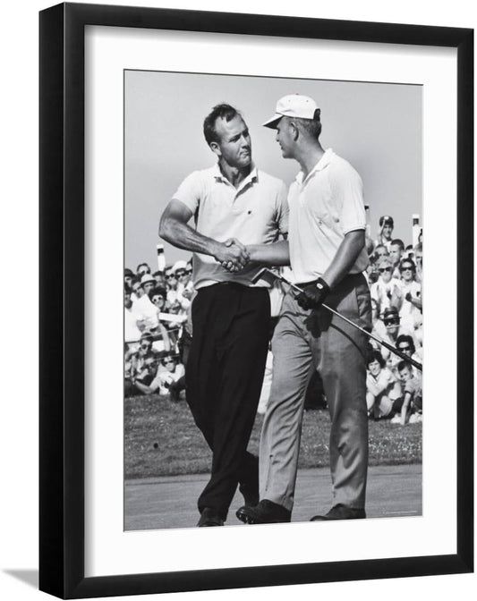 ART.COM Wall Premium Photographic Print Golfer Jack Nicklaus and Arnold Palmer During National Open Tournament on Black Frame by John Dominis, 17" x 21"