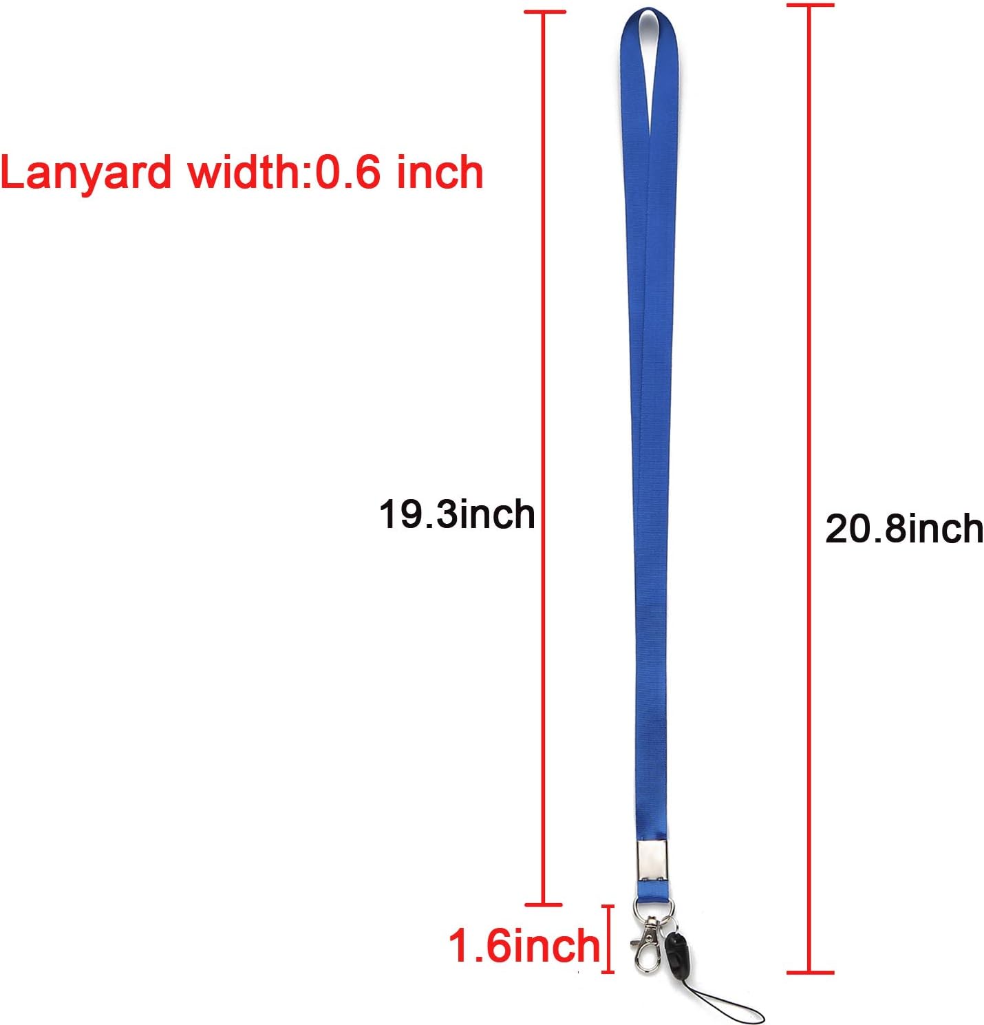 YOUOWO 2 Pack Blue Red Lanyard with Vertical ID Badge Holder,Neck Office Lanyards with Clip,for id Card Holder, id Badges Name Tag Card Holders