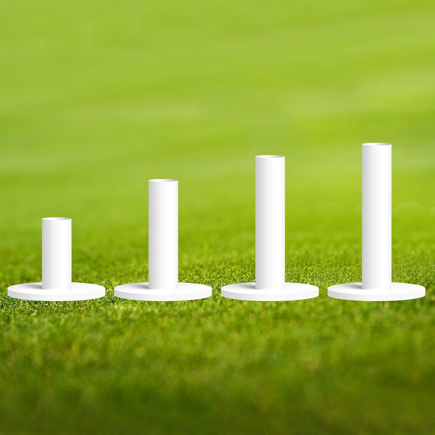 FINGER TEN Golf Rubber Tees Driving Range Value 3/4 Pack, Mixed or Same Size 1.5’’ 2.25’’ 2.75’’ 3’’ for Durable Practice Mat Holds Ball Well