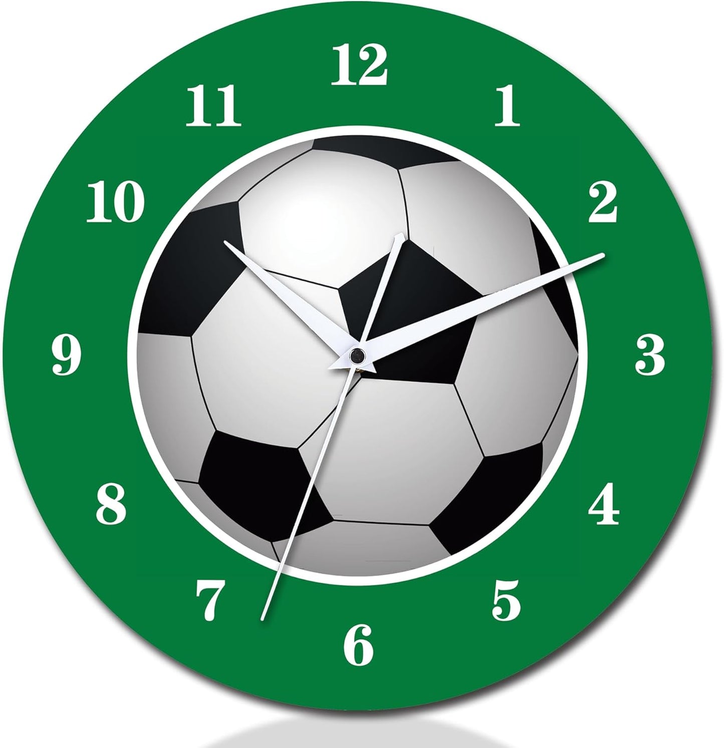 12 Inch Sports Wall Clocks with Silent Clock Movement and Battery Operated, Great Decor for Bedroom, Living Room or Classroom (Football Wall Clock)
