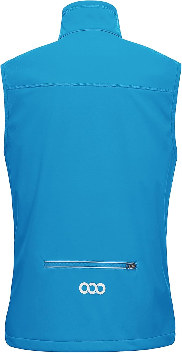 33,000ft Men's Windproof Lightweight Golf Vest Outerwear with Pockets, Softshell Sleeveless Jacket for Running Hiking Sports