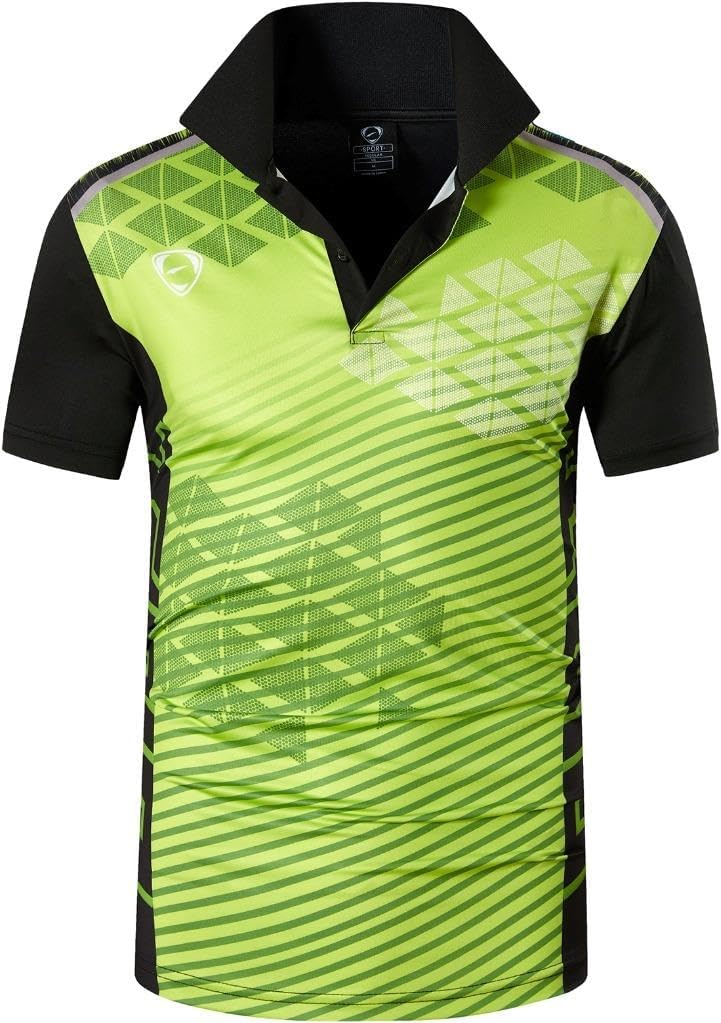 jeansian Men's Sport Outdoor Quick Dry Fit Short Sleeves Polo Tee Shirt Tshirt T-Shirt Tops Golf Tennis Bowling LSL195